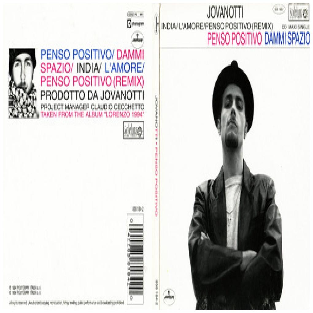 JOVANOTTI - PENSO POSITIVO (CD MAXI SINGLE) | CD