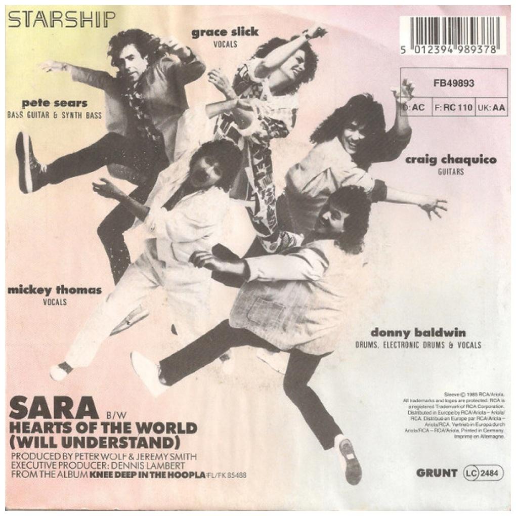 STARSHIP - SARA | 7" SINGLE USADO