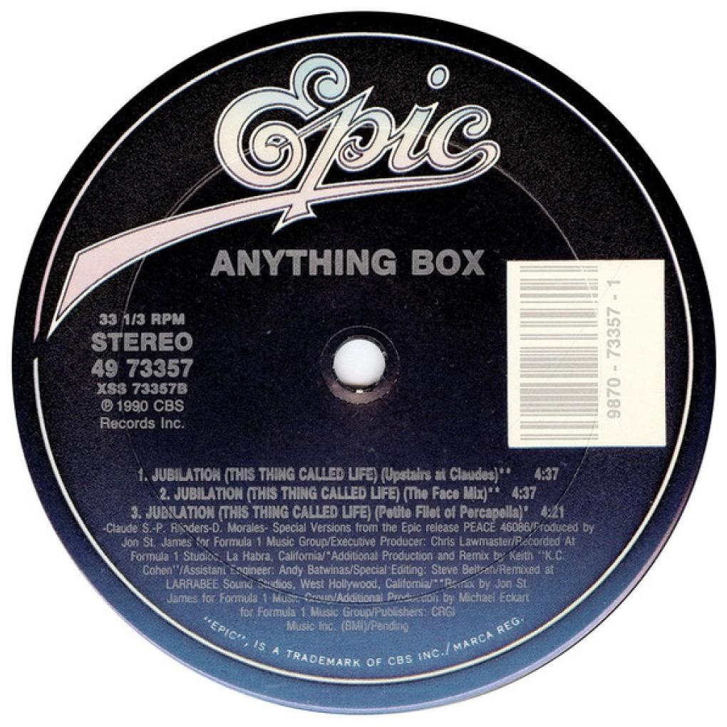 ANYTHING BOX - JUBILATION (THIS THING CALLED LIFE) | 12'' MAXI SINGLE USADO