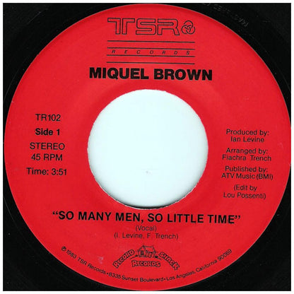 MIQUEL BROWN - SO MANY MAN SO LITTLE TIME | 7" SINGLE USADO