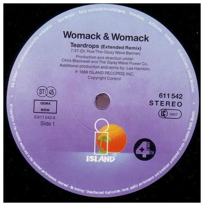WOMACK & WOMACK - TEARDROPS | 12" MAXI SINGLE USADO