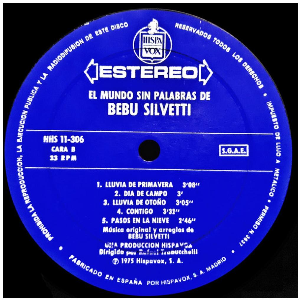 BEBU SILVETTI - EL MUNDO SIN PALABRAS DE BEBU SILVETTI | VINILO USADO