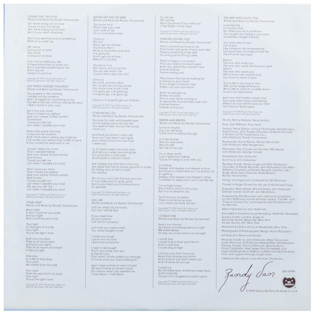 RANDY VANWARMER - WARMER | VINILO USADO