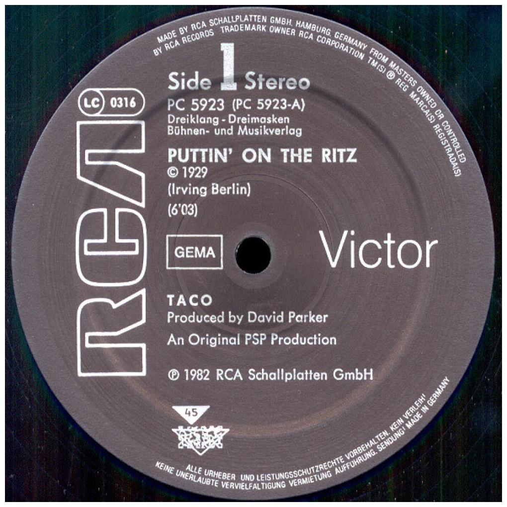TACO - PUTTIN' ON THE RITZ | 12" MAXI SINGLE VINILO USADO