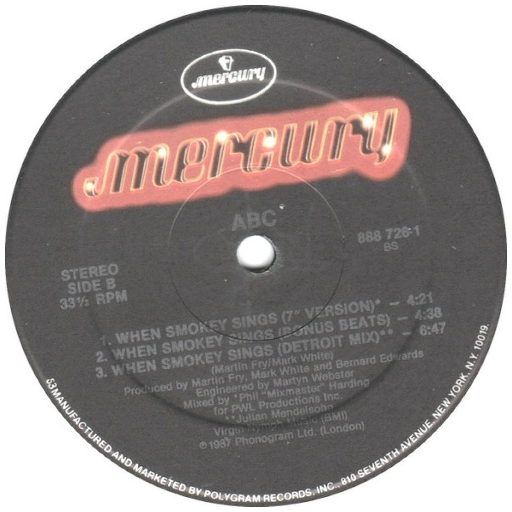 ABC - WHEN SMOKEY SING | 12'' MAXI SINGLE USADO