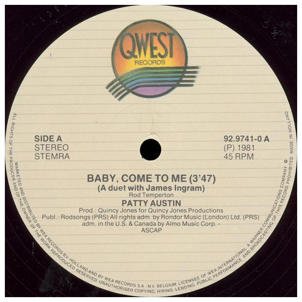 PATTI AUSTIN FT. JAMES INGRAM - BABY, COME TO ME | 12" MAXI SINGLE USADO