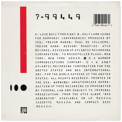 YES - LOVE WILL FIND AWAY | 7" USADO