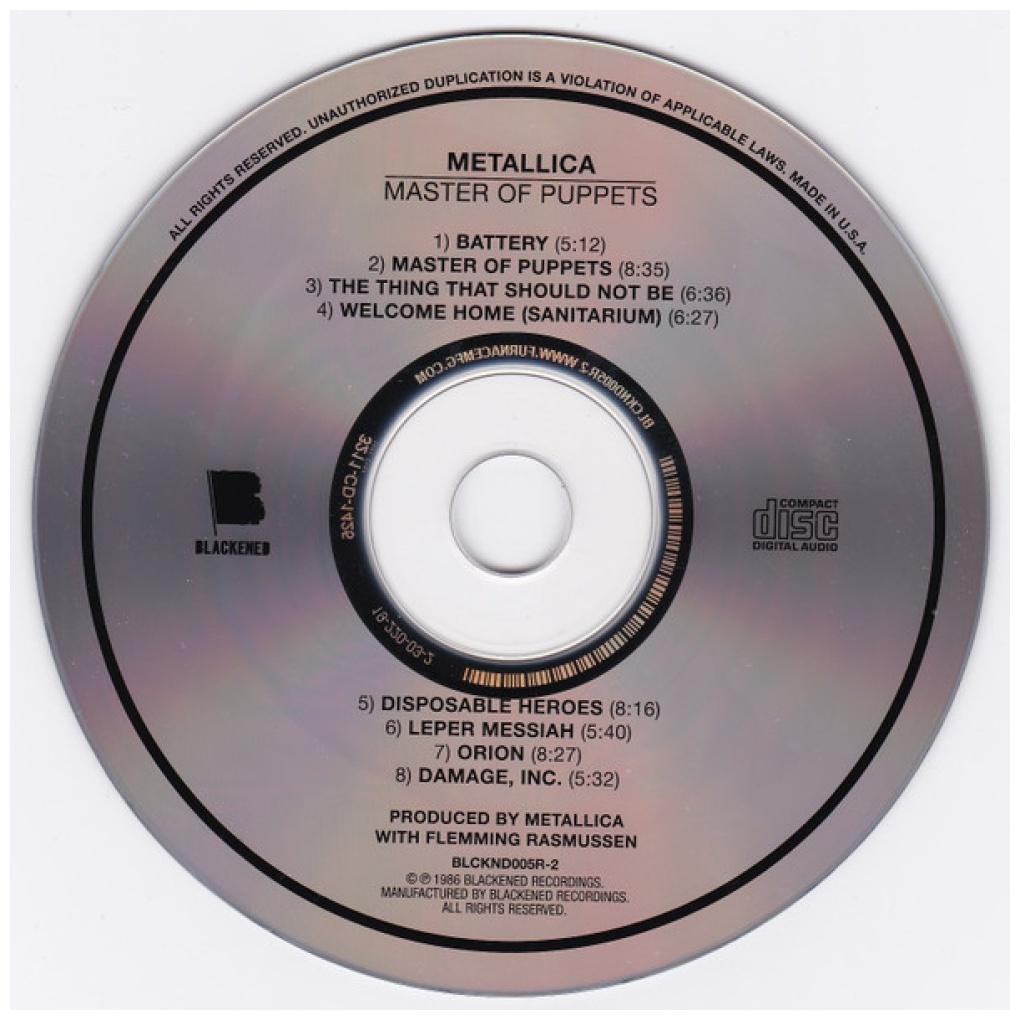 METALLICA - MASTER OF PUPPETS | CD