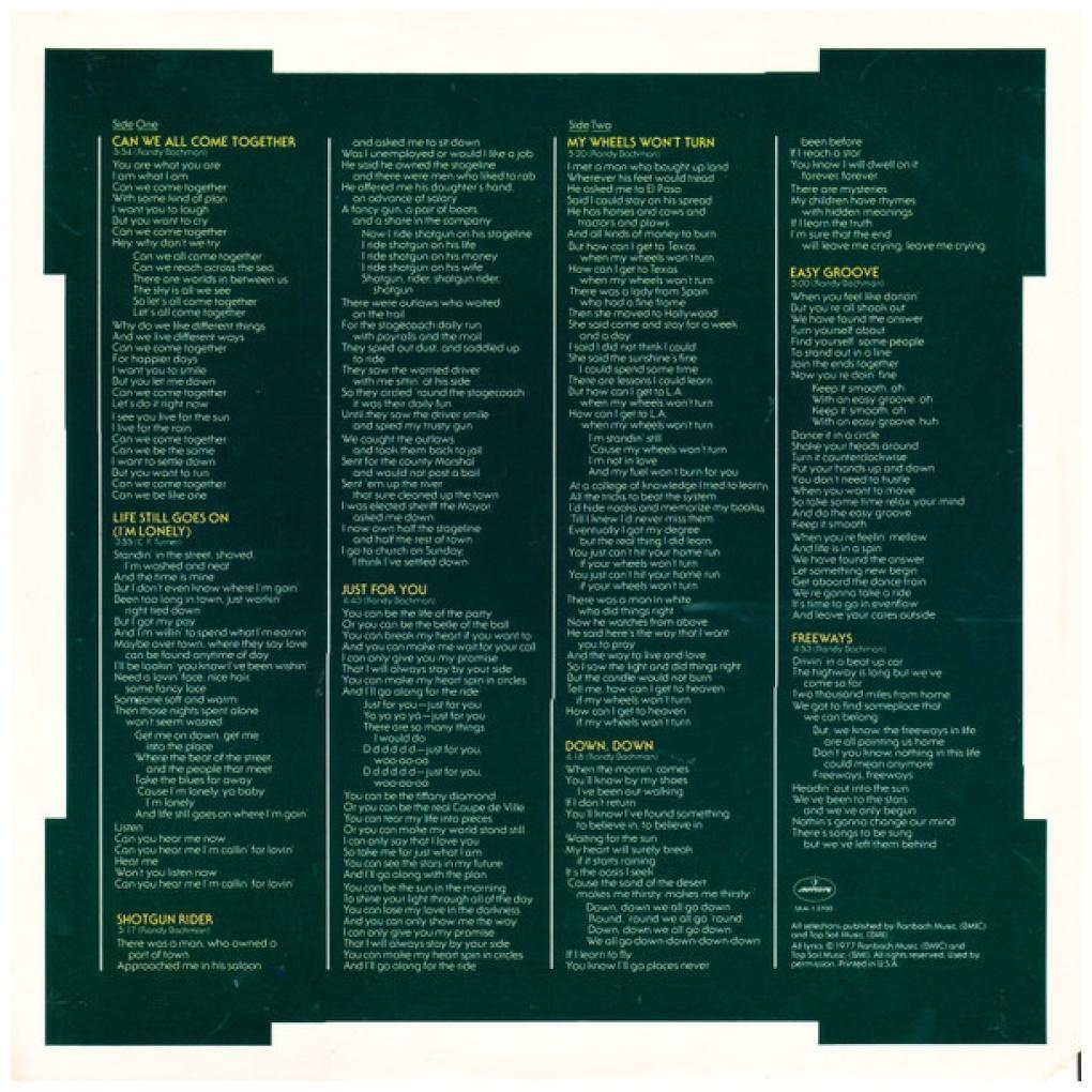 BUCHMAN TURNER OVERDRIVE - FREEWAYS | 7" SINGLE USADO