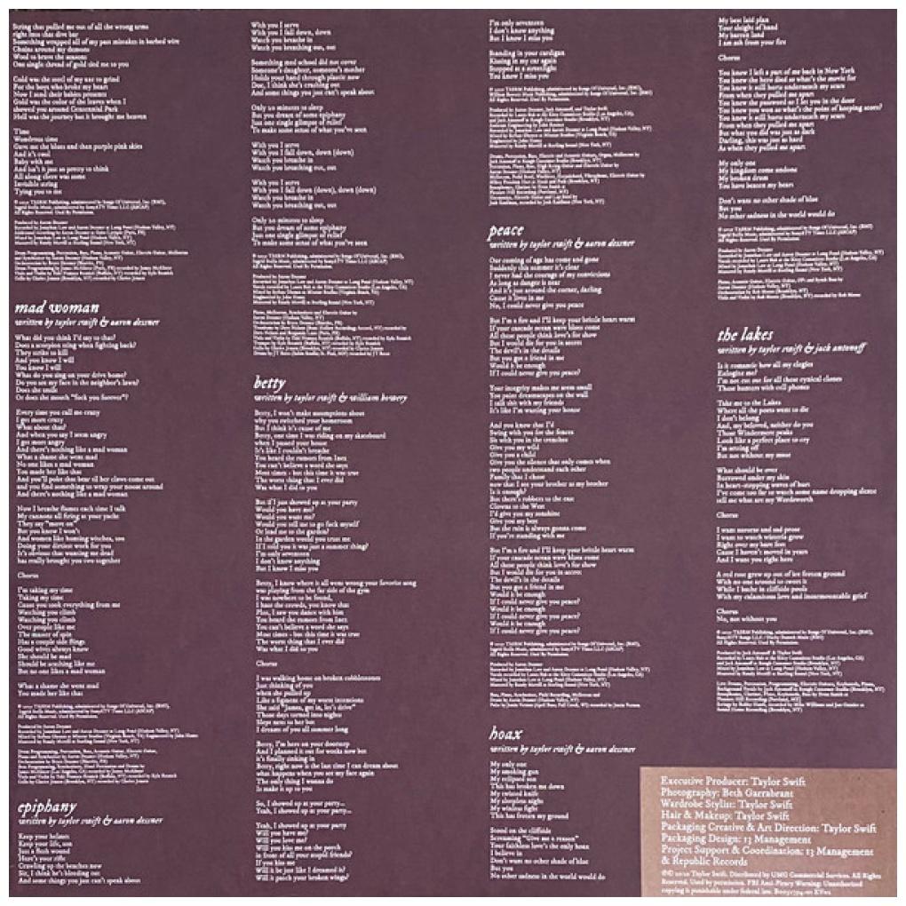 TAYLOR SWIFT - FOLKLORE (2LP) (EXCLUSIVE LTD EDITION) (RED VINYL) | VINILO