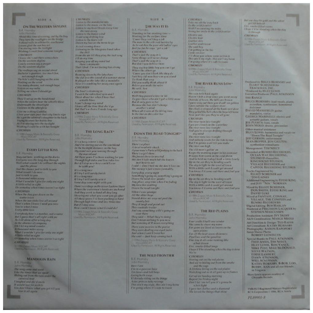 BRUCE HORNSBY AND THE RANGE - THE WAY IT IS | VINILO USADO