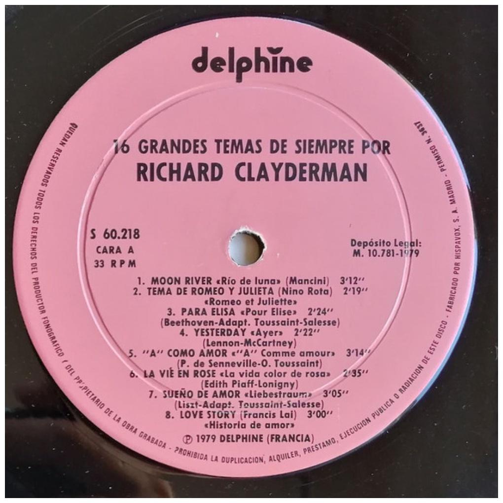 RICHARD CLAYDERMAN - 16 GRANDES TEMAS DE SIEMPRE | VINILO USADO