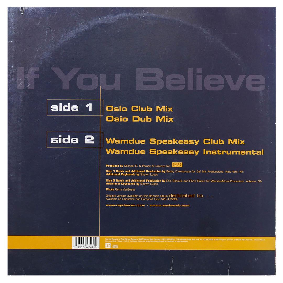 SASHA - IF YOU BELIEVE | 12" MAXI SINGLE USADO