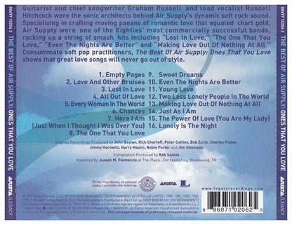 AIR SUPPLY - ONES THAT YOU LOVE: THE BEST | CD