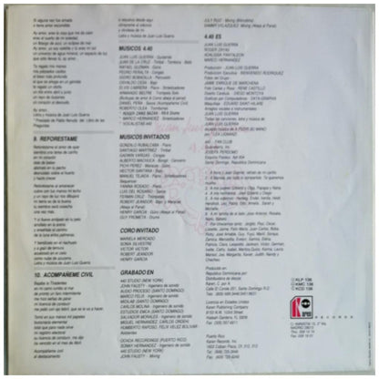 JUAN LUIS GUERRA 4.40 - BACHATA ROSA | VINILO USADO