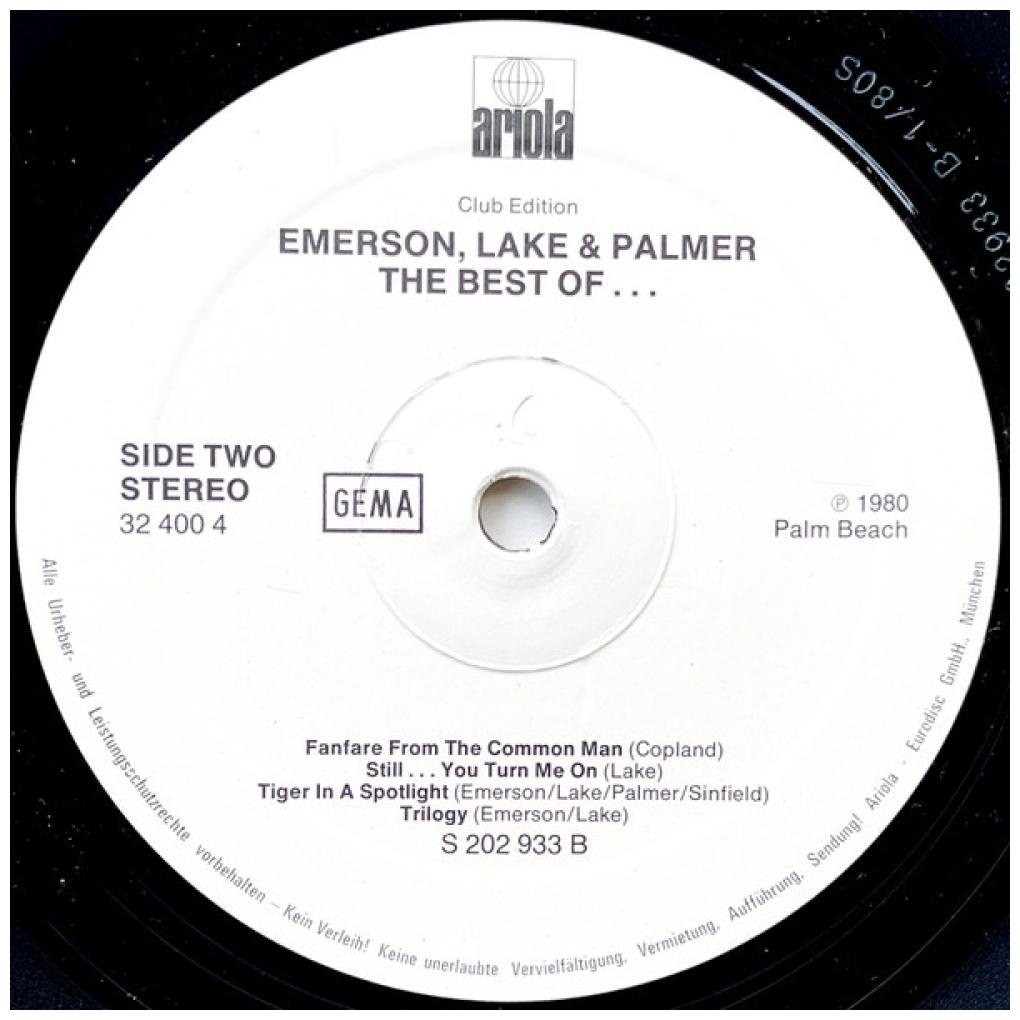 EMERSON LAKE & PALMER - BEST OF | VINILO USADO