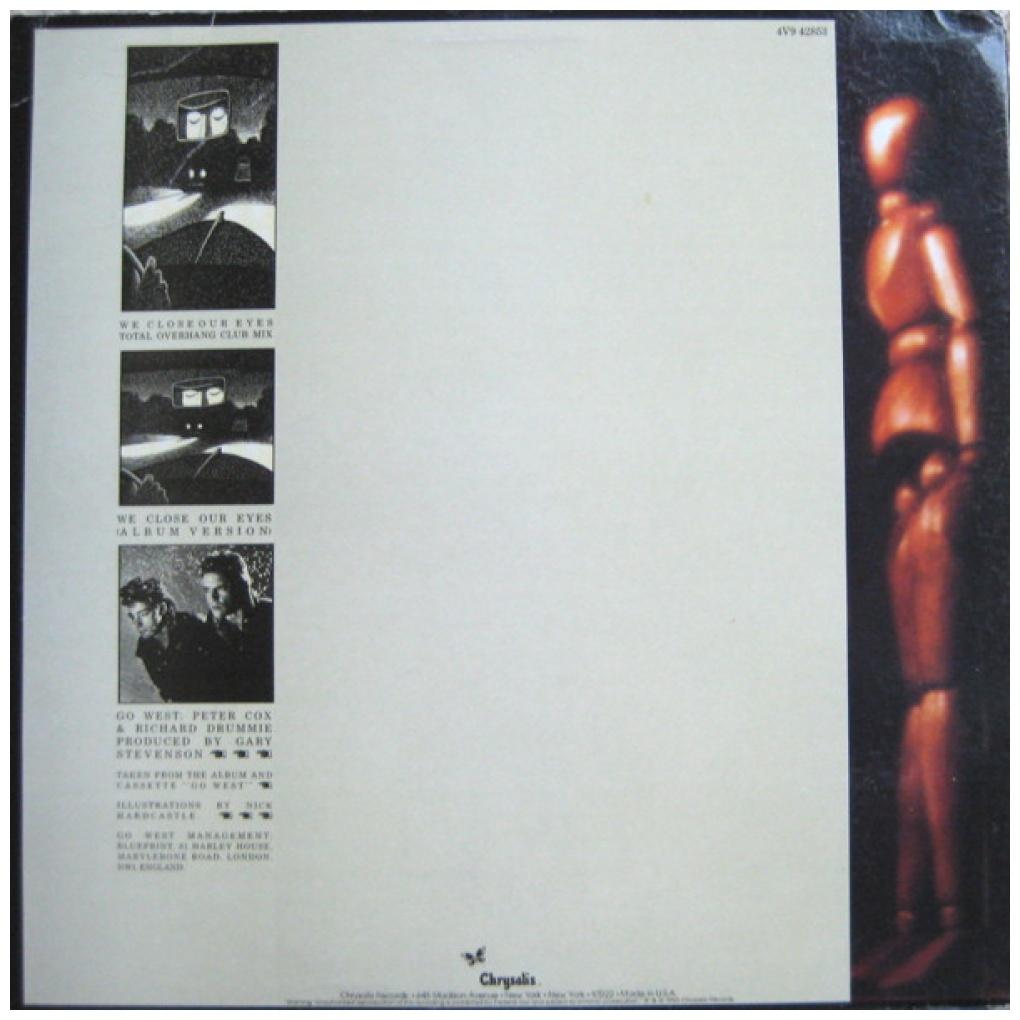 GO WEST - WE CLOSE OUR EYES | 12'' MAXI SINGLE USADO