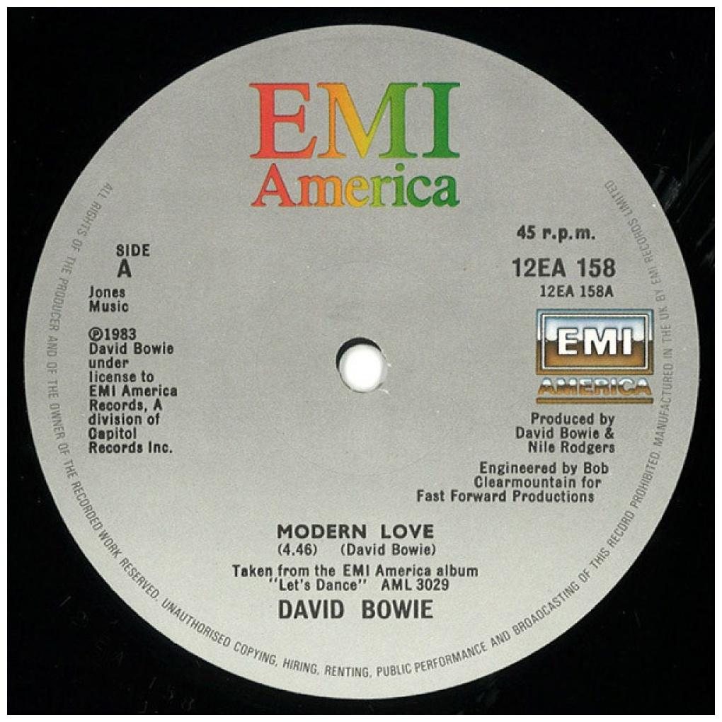 DAVID BOWIE - MODERN LOVE | 12'' MAXI SINGLE USADO