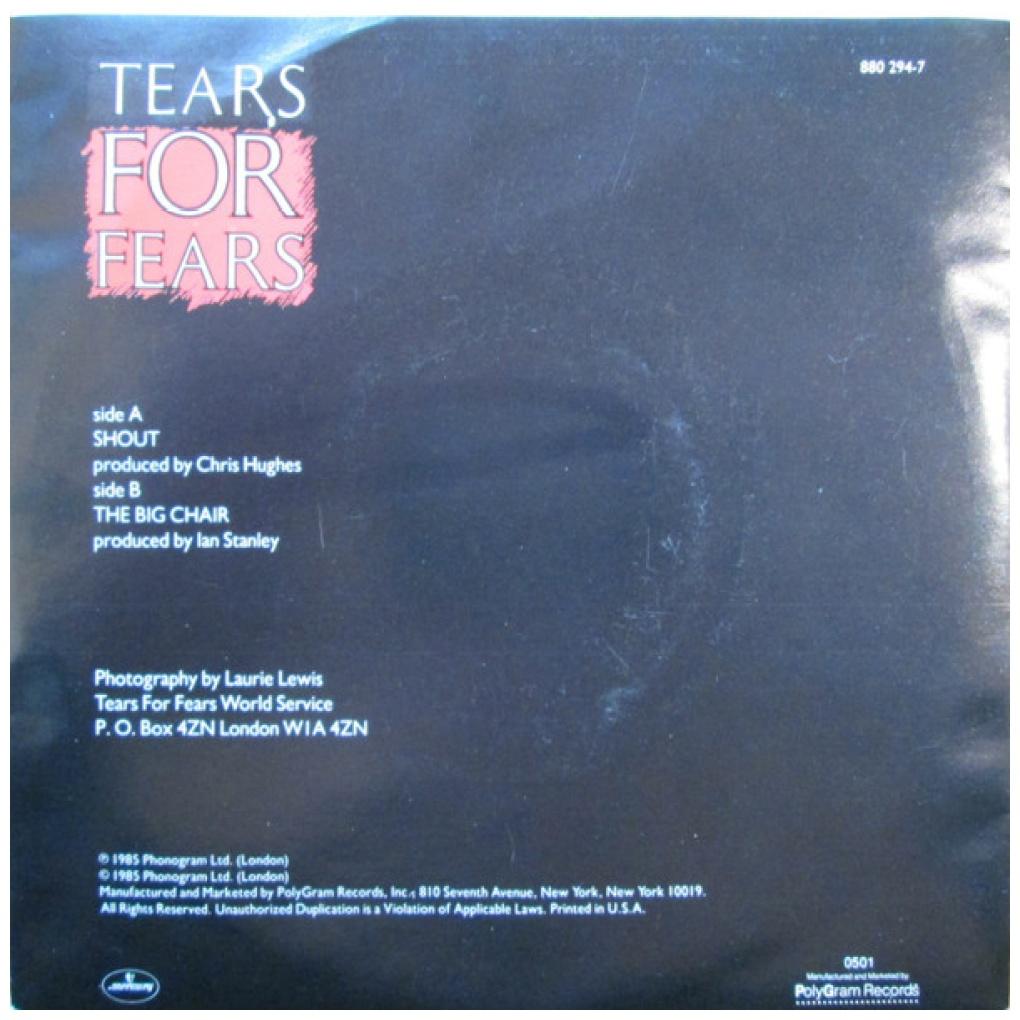 TEARS FOR FEARS - SHOUT | 7" SINGLE USADO