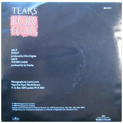 TEARS FOR FEARS - SHOUT | 7" SINGLE USADO