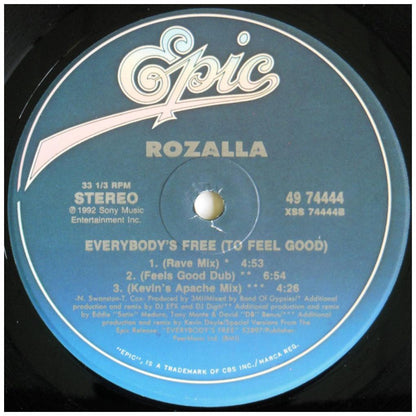ROZALLA - EVERYBODY'S FREE (TO FEEL GOOD) | 12'' MAXI SINGLE USADO