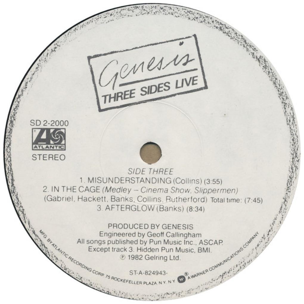 GENESIS - THREE SIDES LIVE (2LP) | VINILO USADO