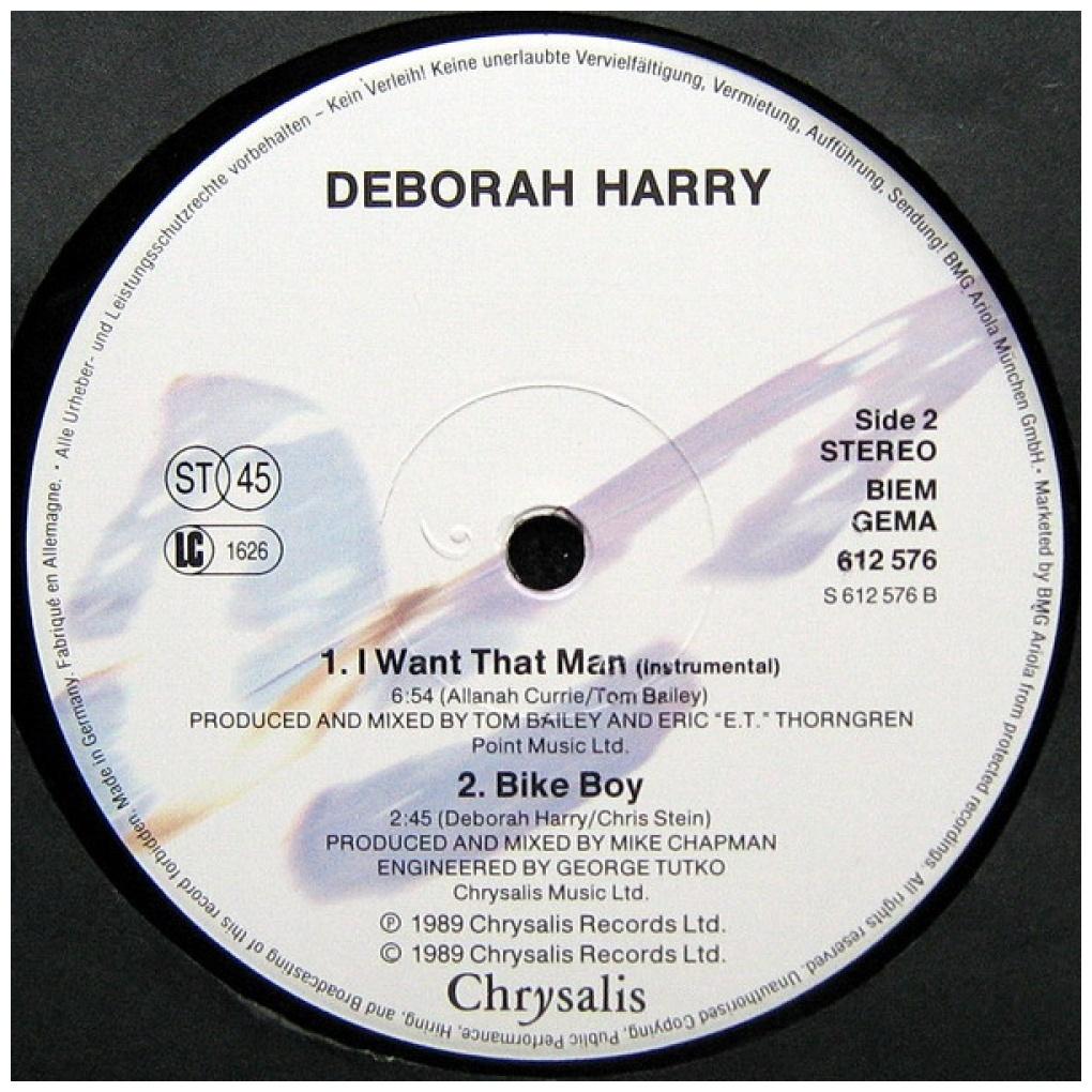 DEBBIE HARRY - I WANT THAT MAN | 12" MAXI SINGLE VINILO USADO