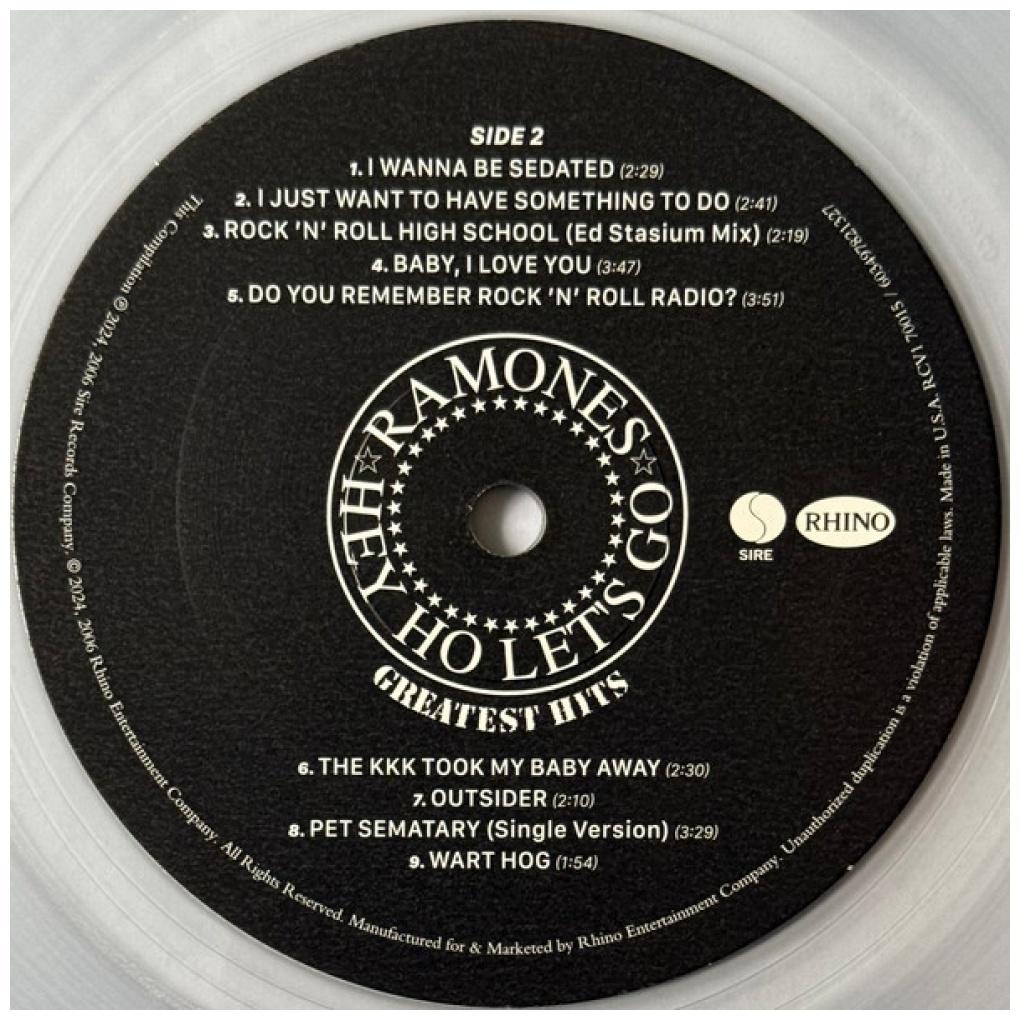 RAMONES - GREATEST HITS (CLEAR VINYL) | VINILO