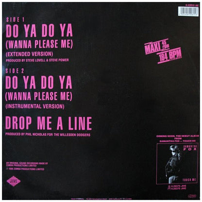 SAMANTHA FOX - DO YA DO YA (WANNA PLEASE ME) | 12'' MAXI SINGLE USADO