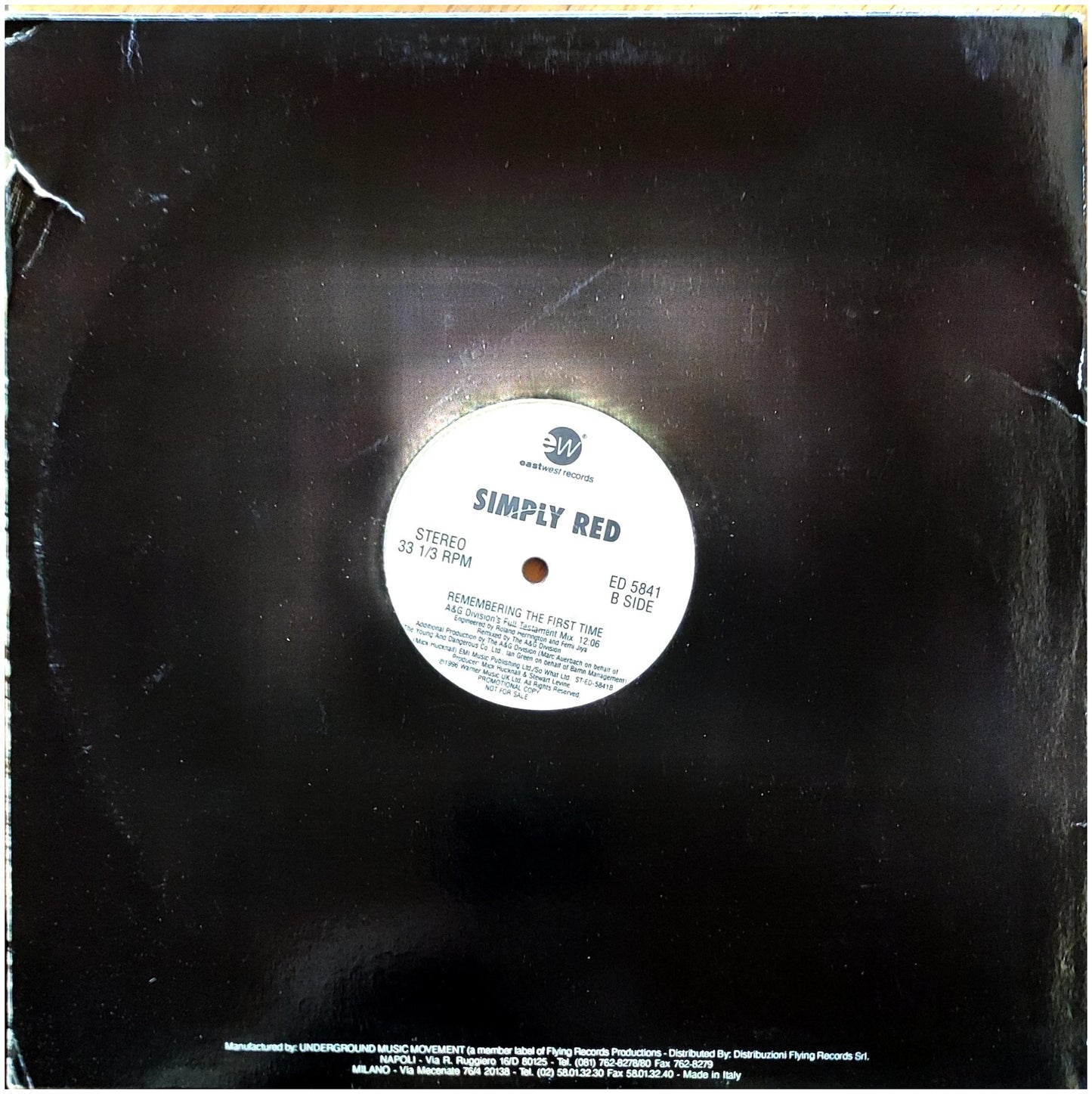 SIMPLY RED - REMEMBERING THE FIRST TIME | 12" MAXI SINGLE USADO