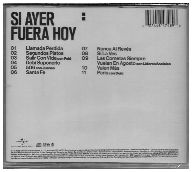 MORAT  - SI AYER FUERA HOY | CD
