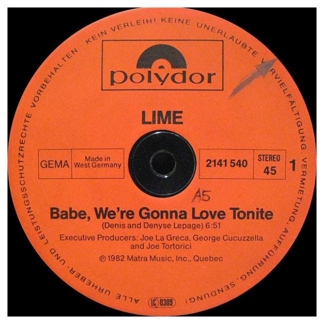 LIME - BABE, WE RE GONNA LOVE TONITE | 12" MAXI SINGLE USADO