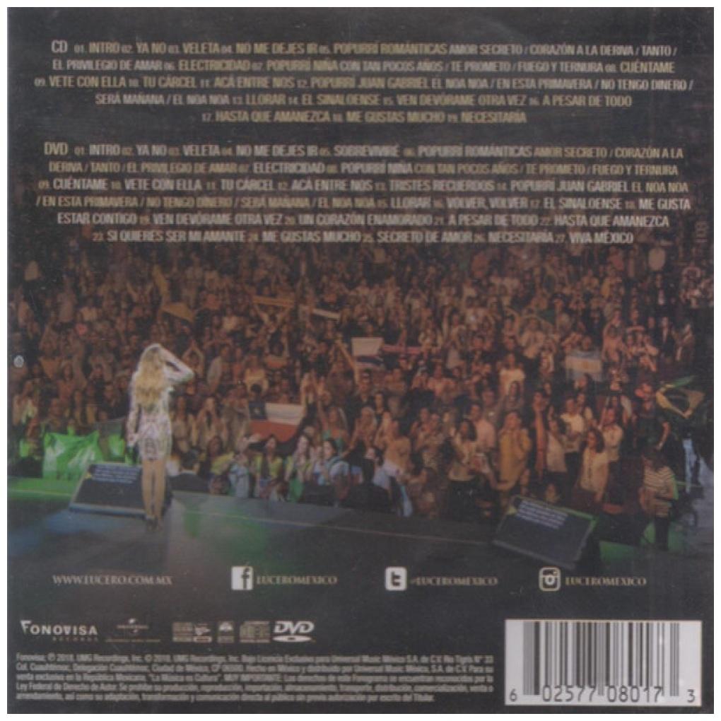 LUCERO - ENAMORADA EN VIVO (CD+DVD) | CD