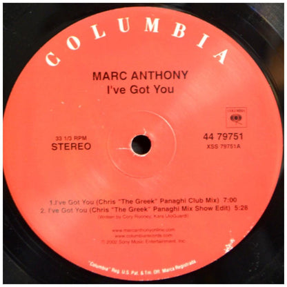 MARC ANTHONY - I'VE GOT YOU | 12'' MAXI SINGLE USADO