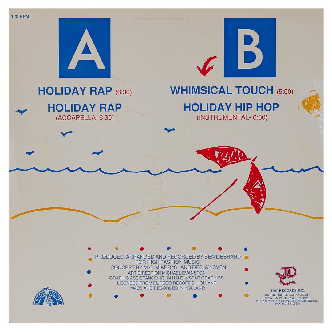 M.C. MIKER "G" & DEEJAY SVEN - HOLIDAY RAP | 12" MAXI SINGLE USADO