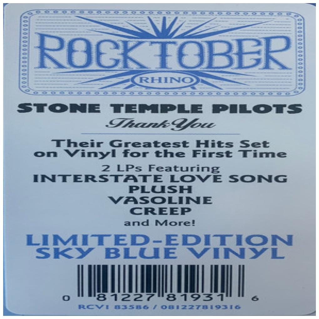 STONE TEMPLE PILOTS - THANK YOU: GREATEST HITS (OPAQUE SKY BLUE VINYL) (2LP)  | VINILO
