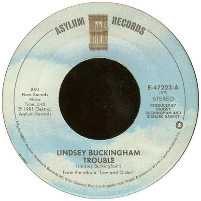 LINDSEY BUCKINGHAM - TROUBLE | 7" SINGLE USADO
