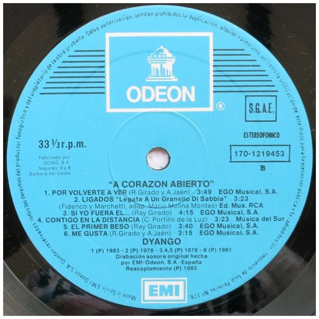 DYANGO - A CORAZON ABIERTO: SUS 25 MEJORES CANCIONES (2LP) | VINILO USADO