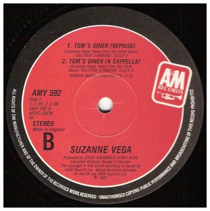 D.N.A FT. SUZANNE VEGA - TOM S DINER | 12   MAXI SINGLE USADO