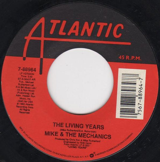 MIKE + THE MECHANICS - THE LIVING YEARS | 7" SINGLE VINILO USADO