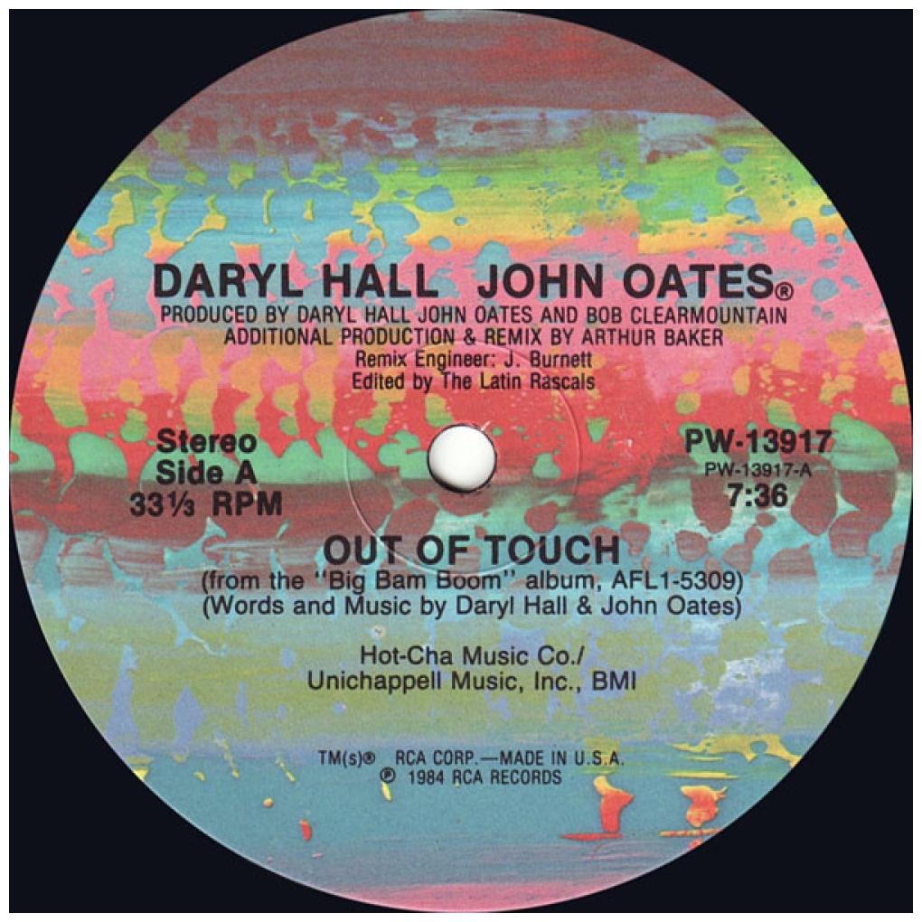 DARYL HALL & JOHN OATES - OUT OF TOUCH | 12'' MAXI SINGLE USADO