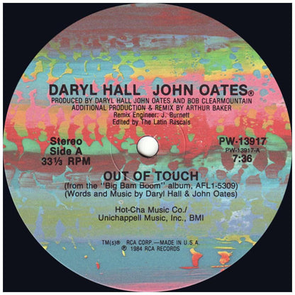 DARYL HALL & JOHN OATES - OUT OF TOUCH | 12'' MAXI SINGLE USADO
