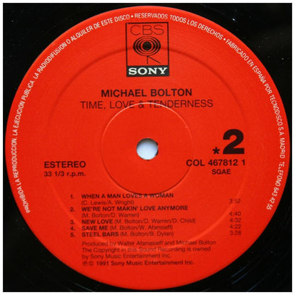 MICHAEL BOLTON - TIME, LOVE & TENDERNESS | VINILO USADO