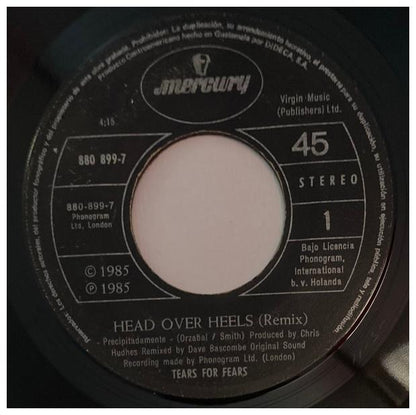 TEARS FOR FEARS - HEAD OVER HEELS (RE-MIX) | 7" SINGLE USADO