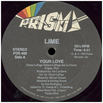 LIME - YOUR LOVE | 12" MAXI SINGLE VINILO USADO