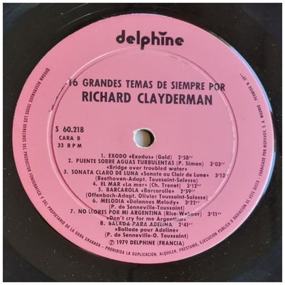 RICHARD CLAYDERMAN - 16 GRANDES TEMAS DE SIEMPRE | VINILO USADO