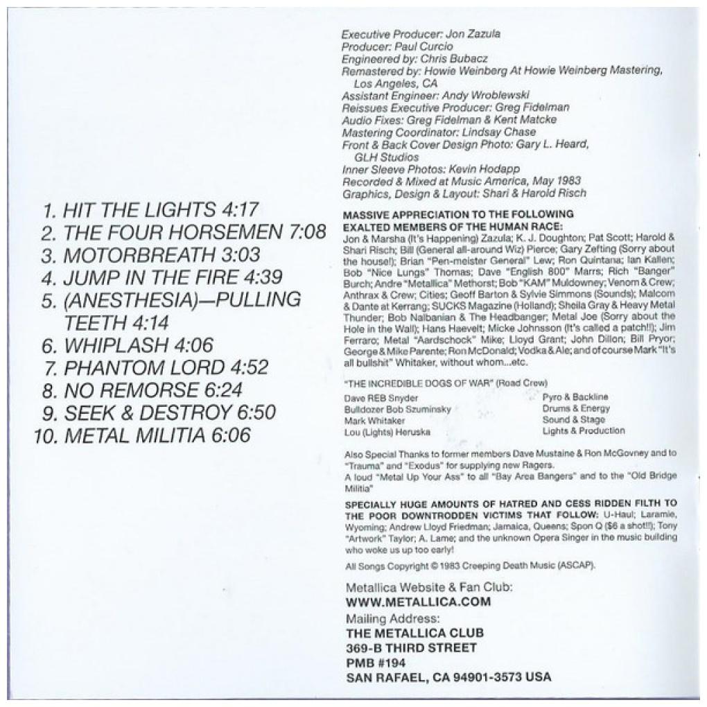 METALLICA - KILL EM ALL | CD