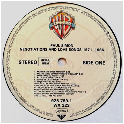 PAUL SIMON - NEGOTIATIONS AND LOVE SONGS: 1971-1986 (2LP) | VINILO USADO
