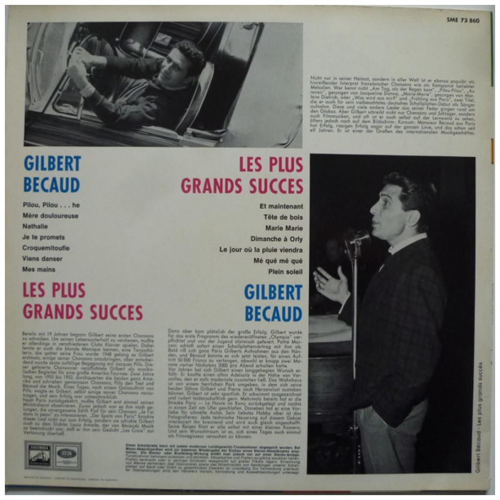 GILBERT BECAUD - LES PLUS GRANDS SUCCES | VINILO USADO