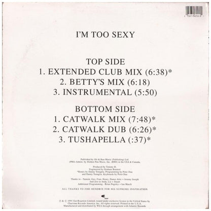 RIGHT SAID FRED - I'M TOO SEXY | 12'' MAXI SINGLE USADO